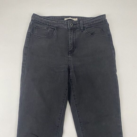 Levi’s High Rise Skinny Black/Gray Denim Jeans Size 28x30.5 Cotton Blend Stretch - Picture 2 of 9